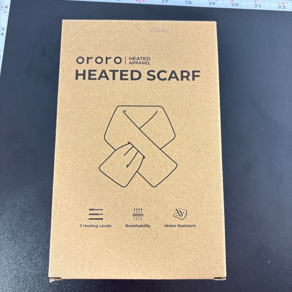 Ororo Unisex Heated Scarf 2.0 One Size Black 1-Zone 3M Thinsulate USF-12-0100